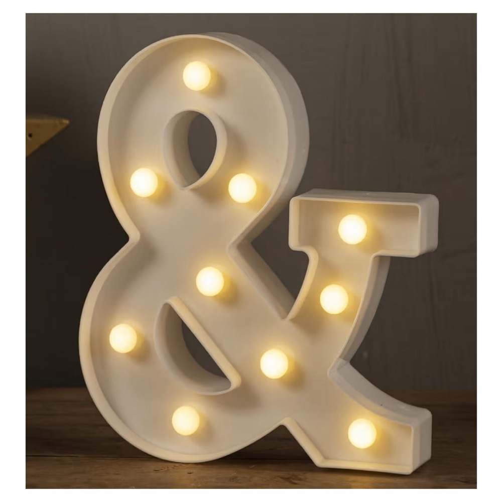 Light Up Ampersand Sign